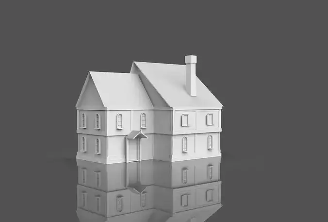 Low Poly Medieval Buildings Set - 2 In 1 Low-poly 3D model 3