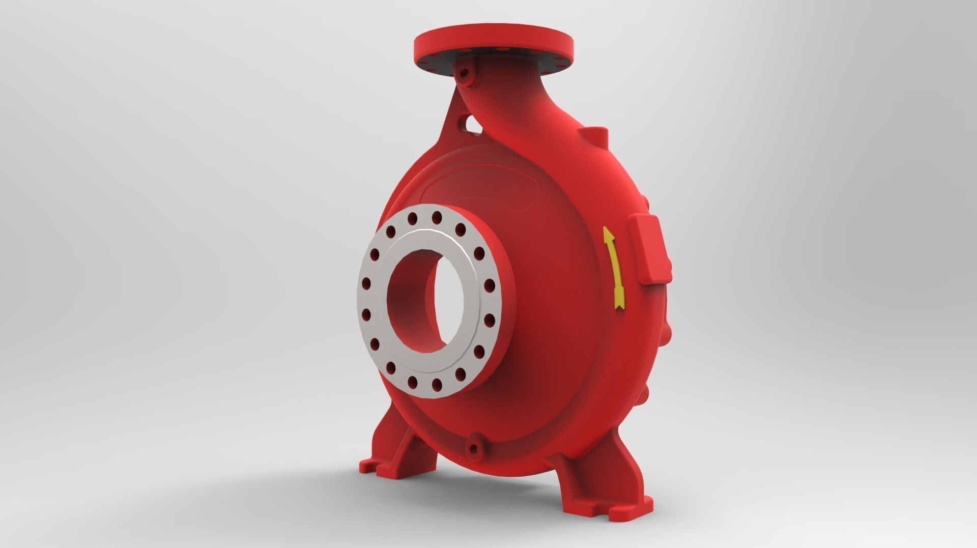End Suction Centrifugal Pump Volute Casing Free 3D model_3