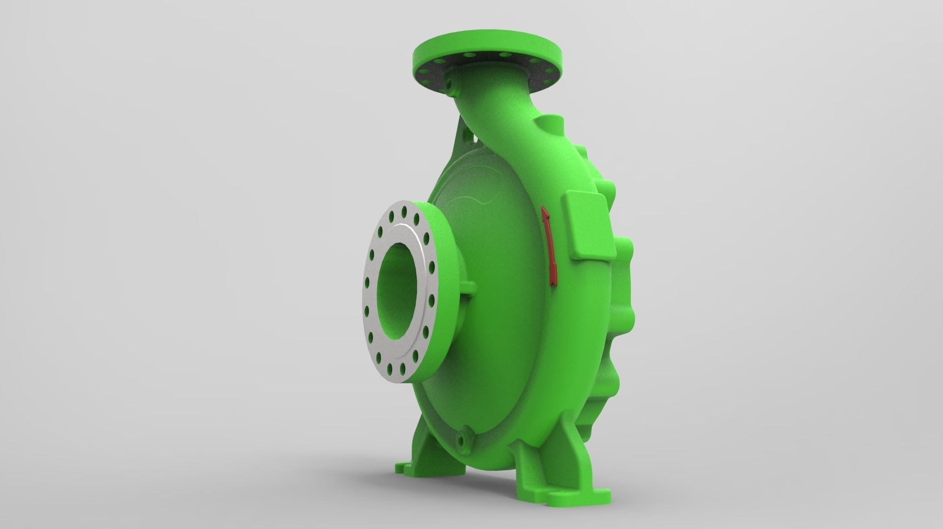 End Suction Centrifugal Pump Volute Casing Free 3D model_5