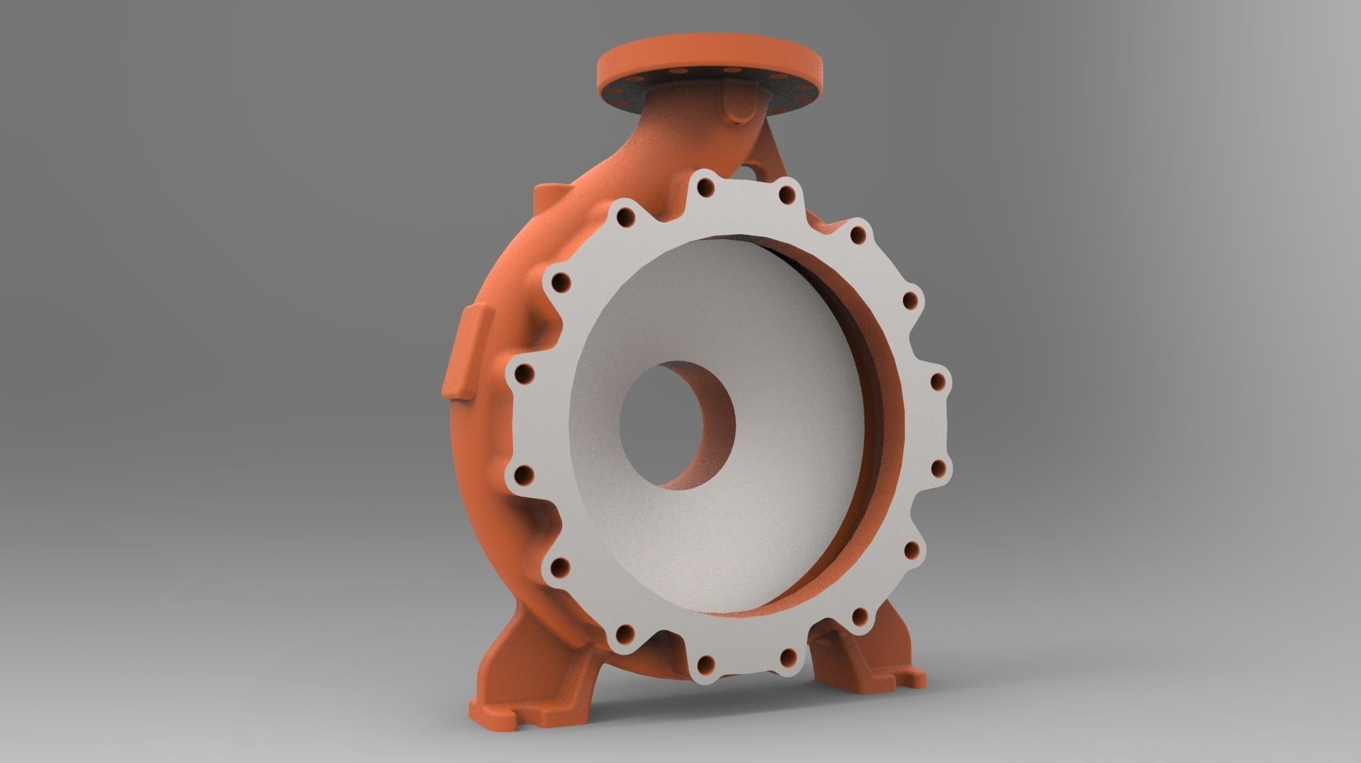 End Suction Centrifugal Pump Volute Casing Free 3D model_4