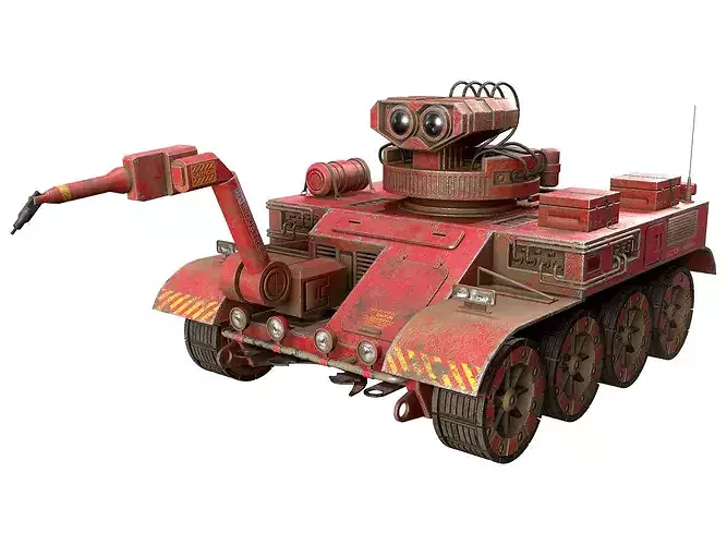 Robot Concept-3B-Red-Dirty