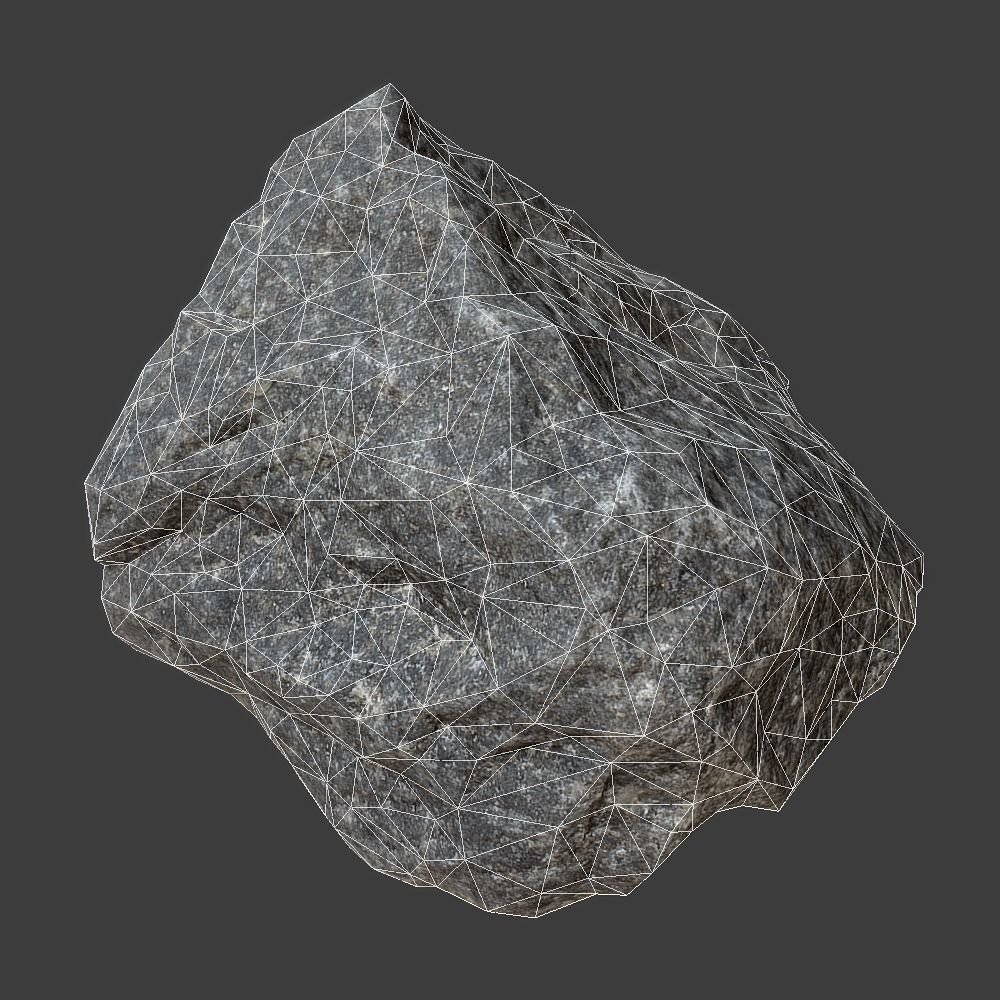 John Stone Low-poly 3D model_5