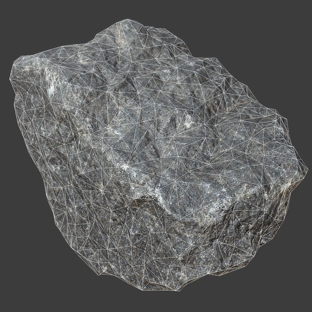 John Stone Low-poly 3D model_2