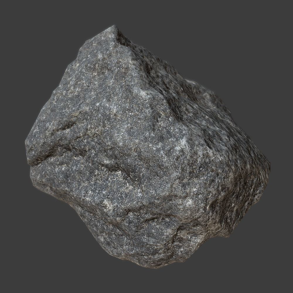 John Stone Low-poly 3D model_4