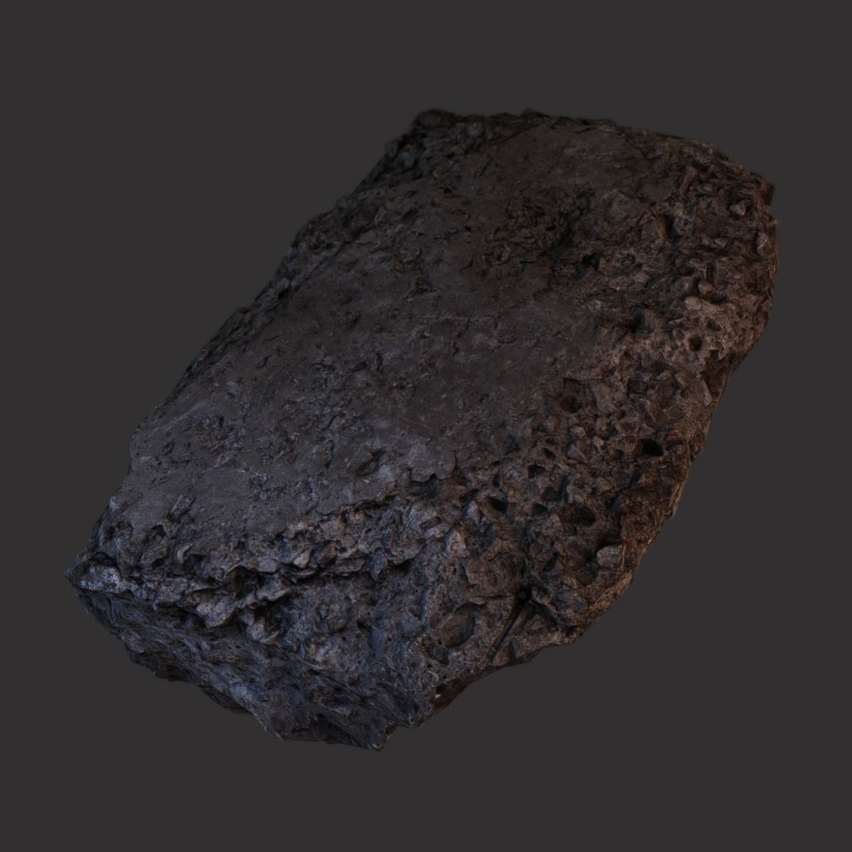 Concrete Block Debris Low-poly 3D model_9
