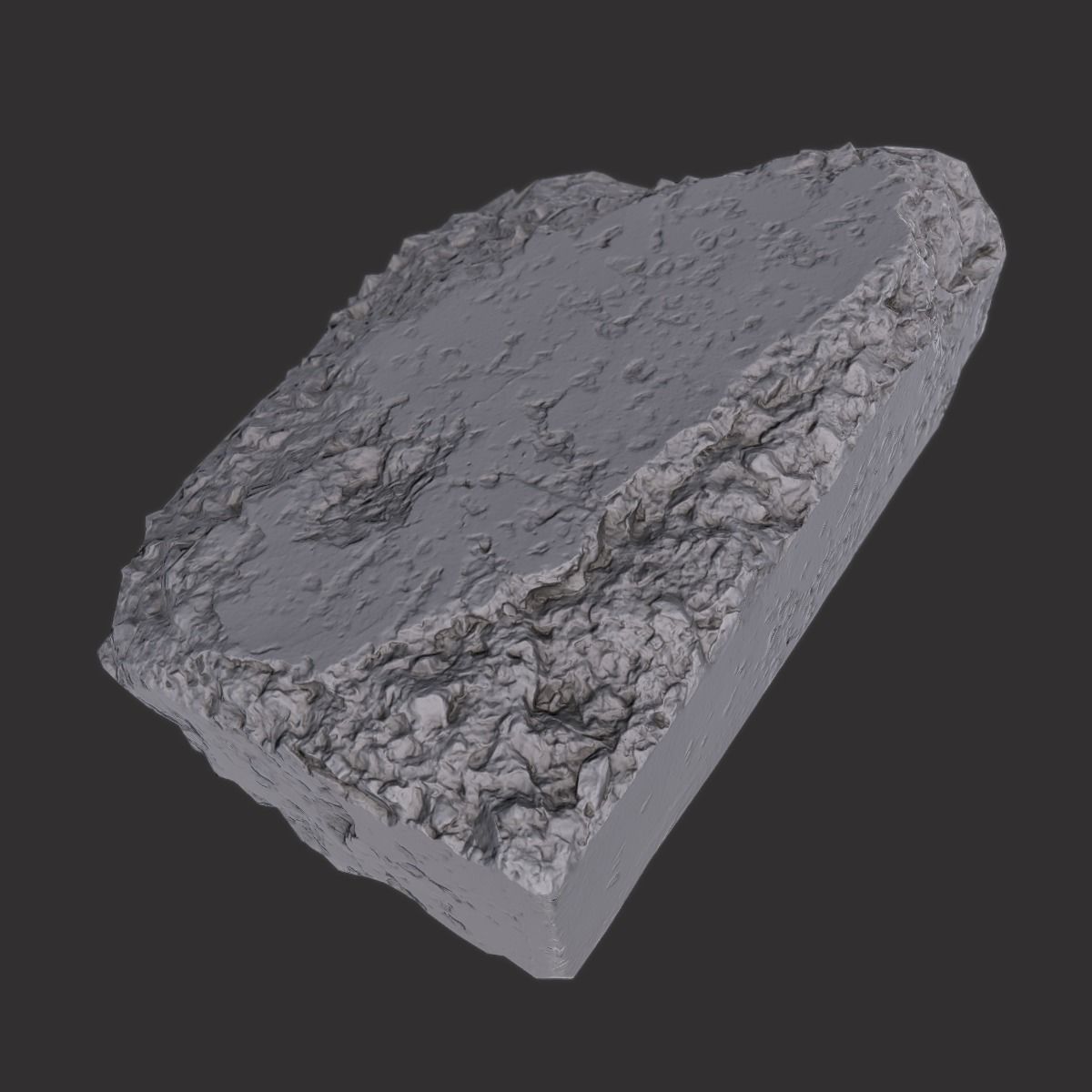 Concrete Block Debris Low-poly 3D model_7