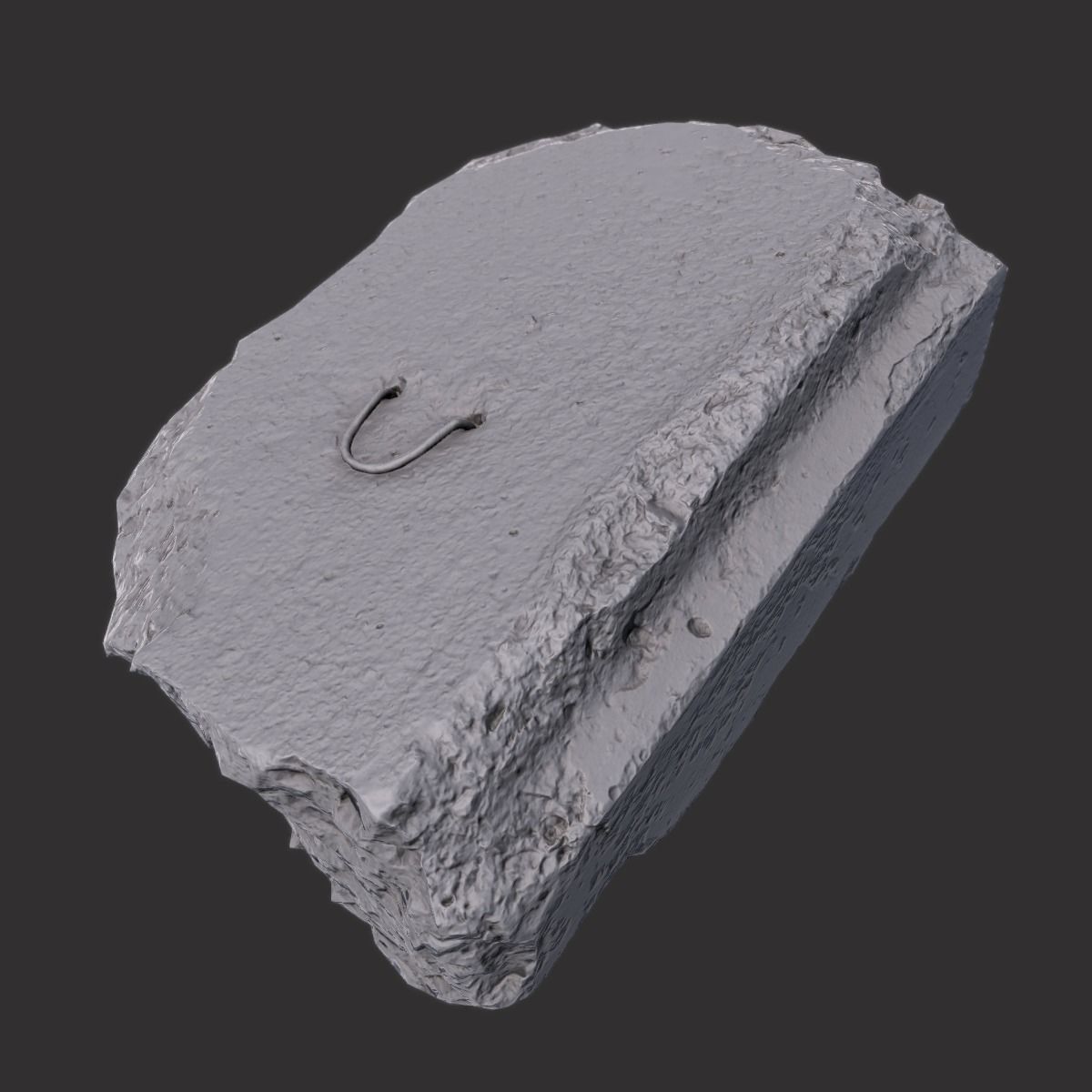 Concrete Block Debris Low-poly 3D model_3