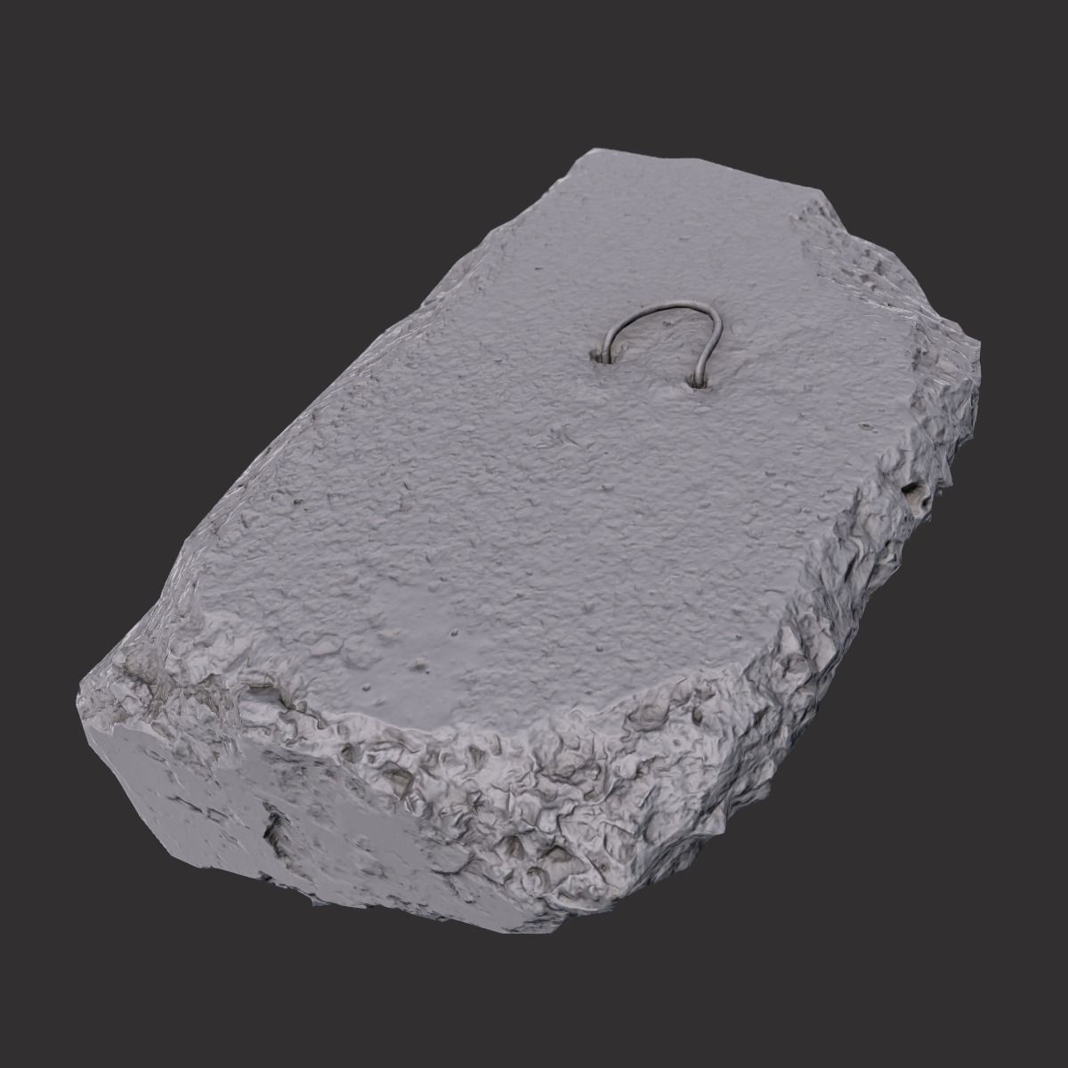 Concrete Block Debris Low-poly 3D model_1