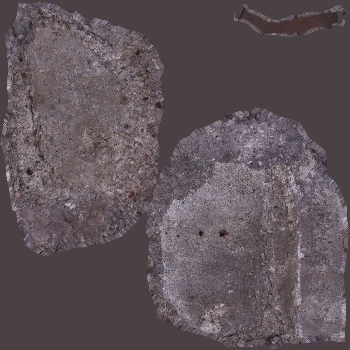 Concrete Block Debris Low-poly 3D model_12