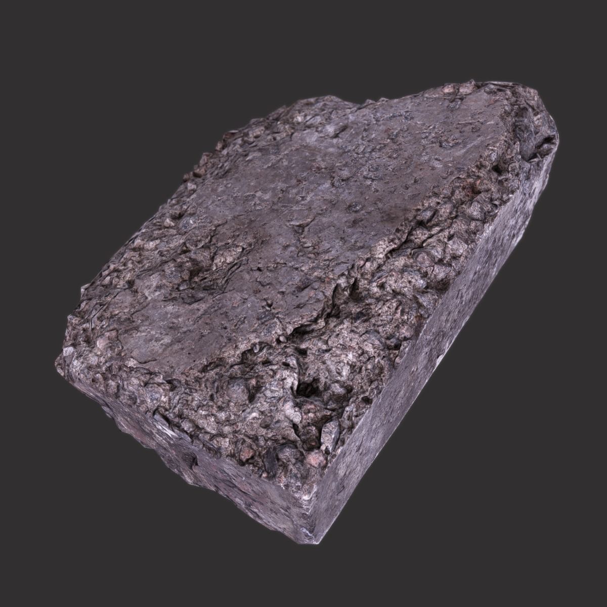 Concrete Block Debris Low-poly 3D model_6