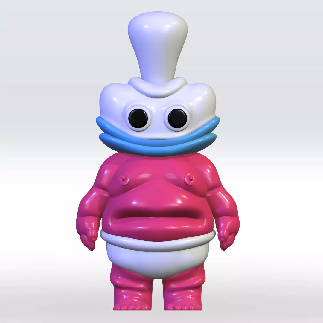Binky drinky Dark Pals 3D Model STL 3mf Multicolor Fanart 3D print model
