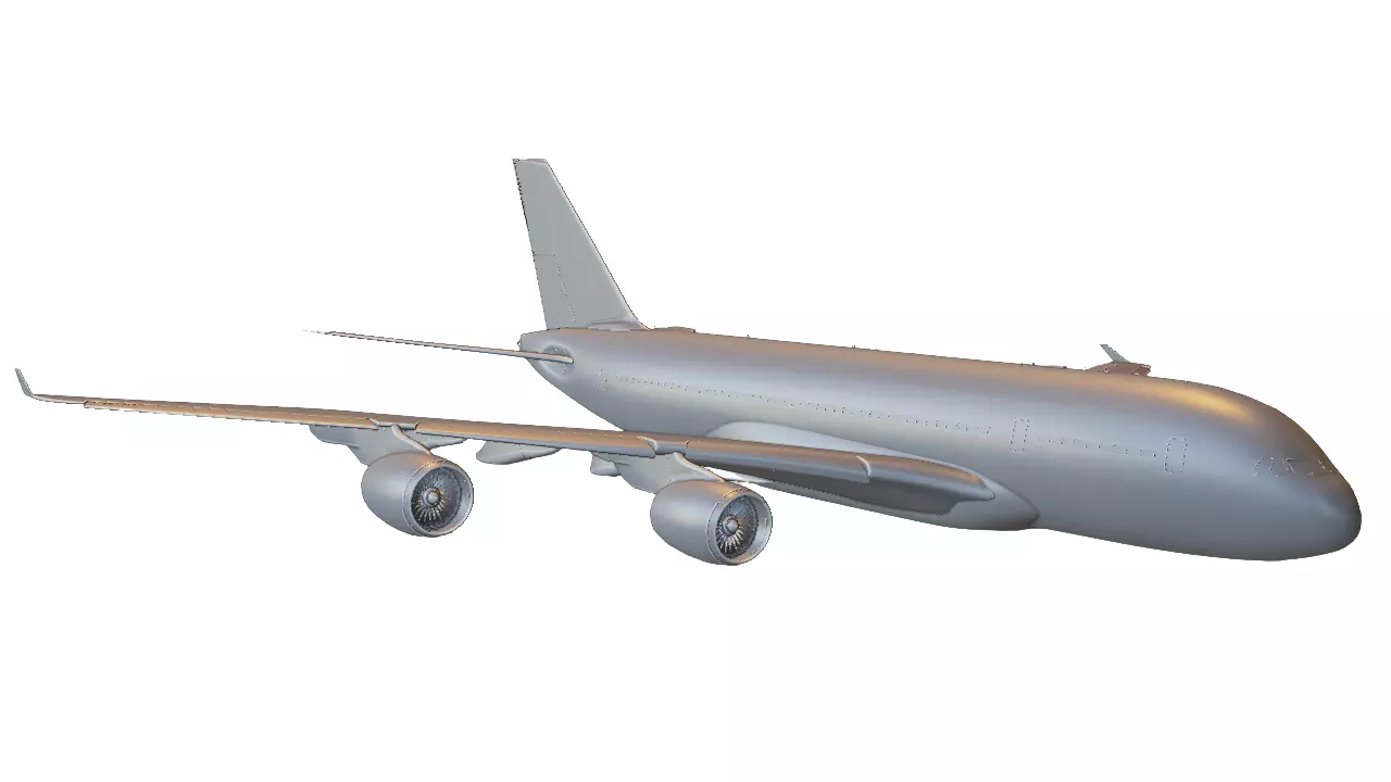 Commercial Passenger Airplane Low-poly 3D model