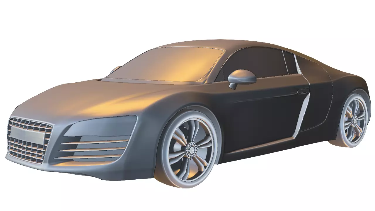 Luxury Sports Car Low-poly 3D model