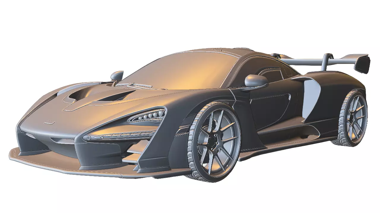 High Performance Supercar Low-poly 3D model