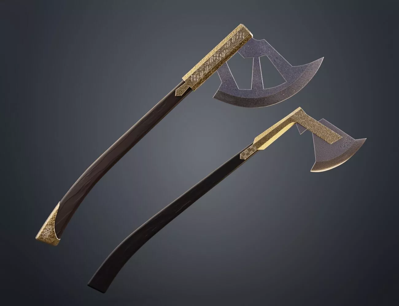 Gimli Throwing Axes - Lord of the Rings 3D print model