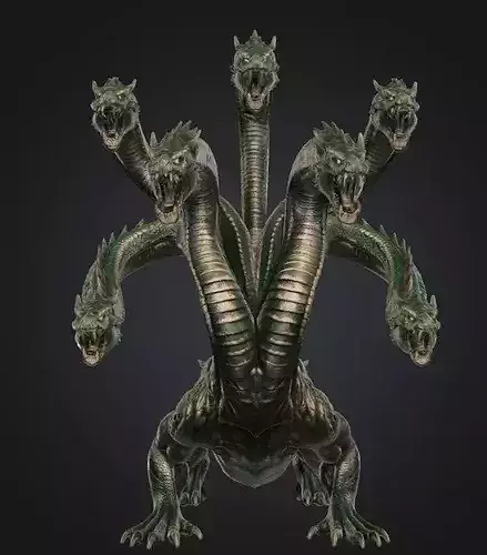 Low Poly 3D Lernaean Hydra Model