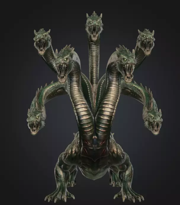 Low Poly 3D Lernaean Hydra Model 3D model