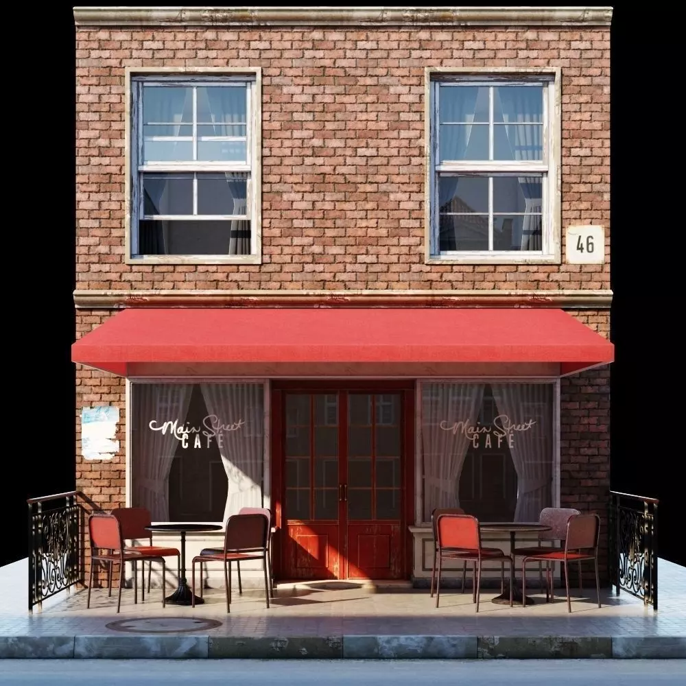 The Street Cafe 3D model_0