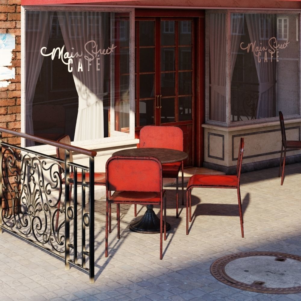 The Street Cafe 3D model_1