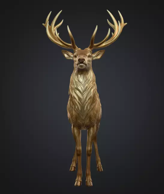 Low Poly 3D Ceryneian Hind Model 3D model