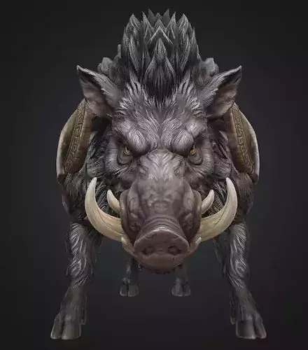 Low Poly 3D Erymanthian Boar Model
