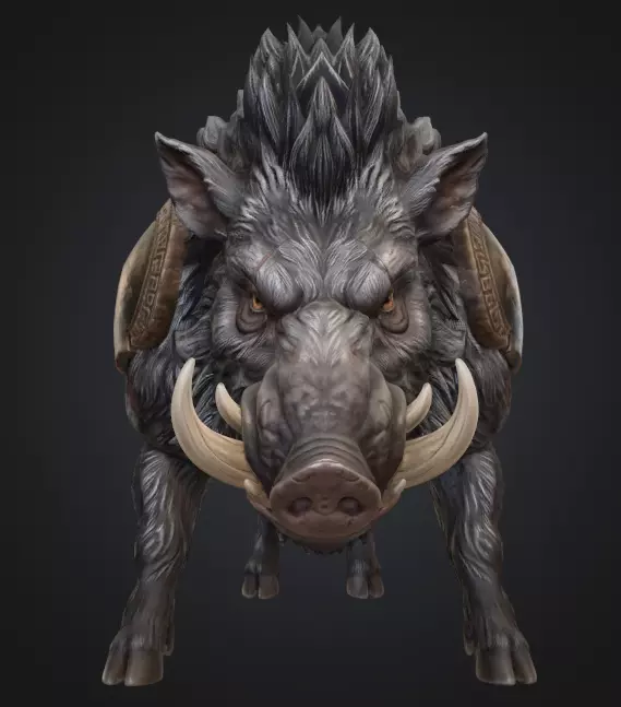 Low Poly 3D Erymanthian Boar Model 3D model