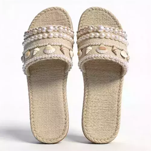 Stylized 3D Bohemian Woven Summer Slippers