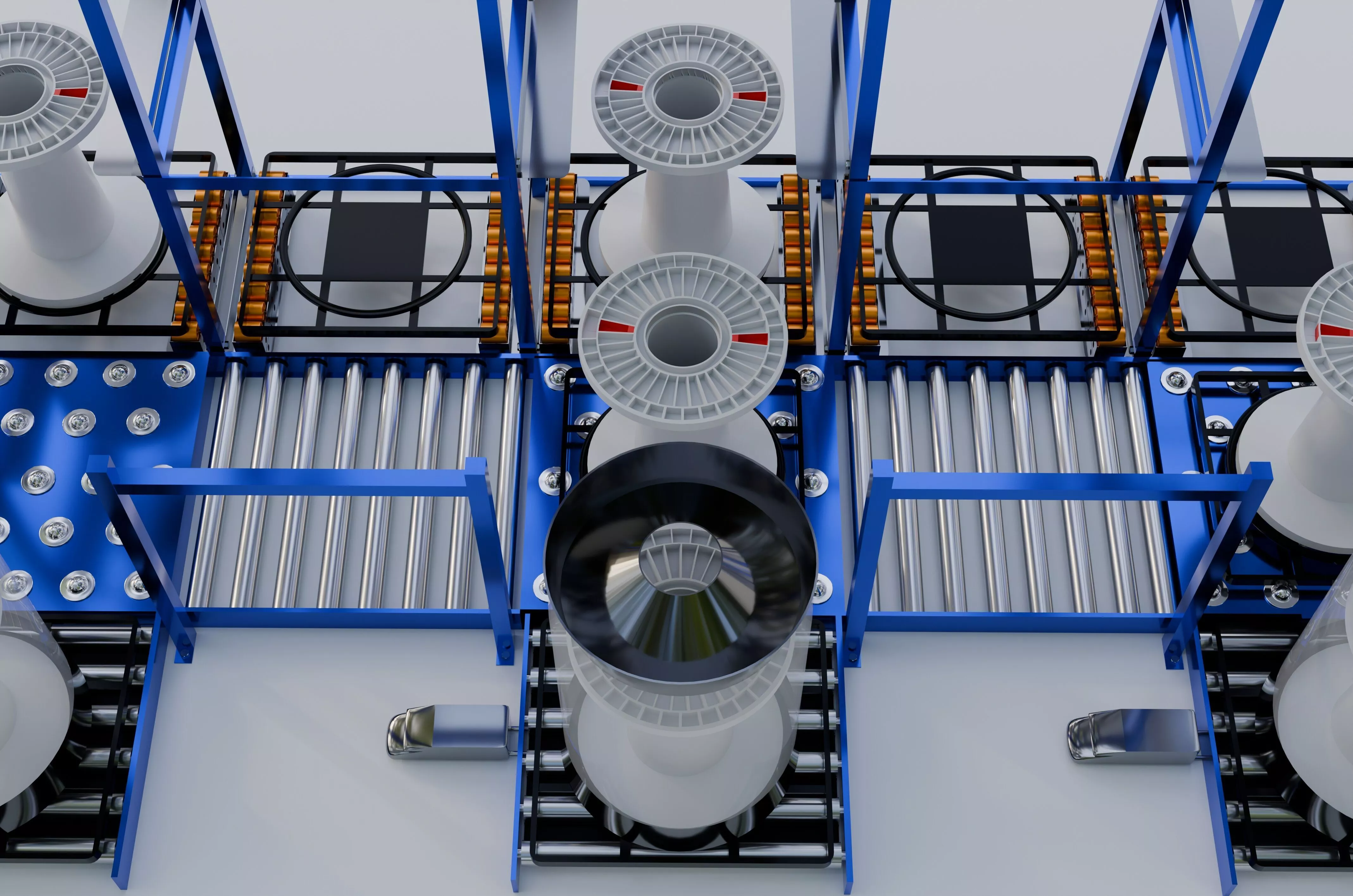 Conipack bobbin racking and storage system 3D model