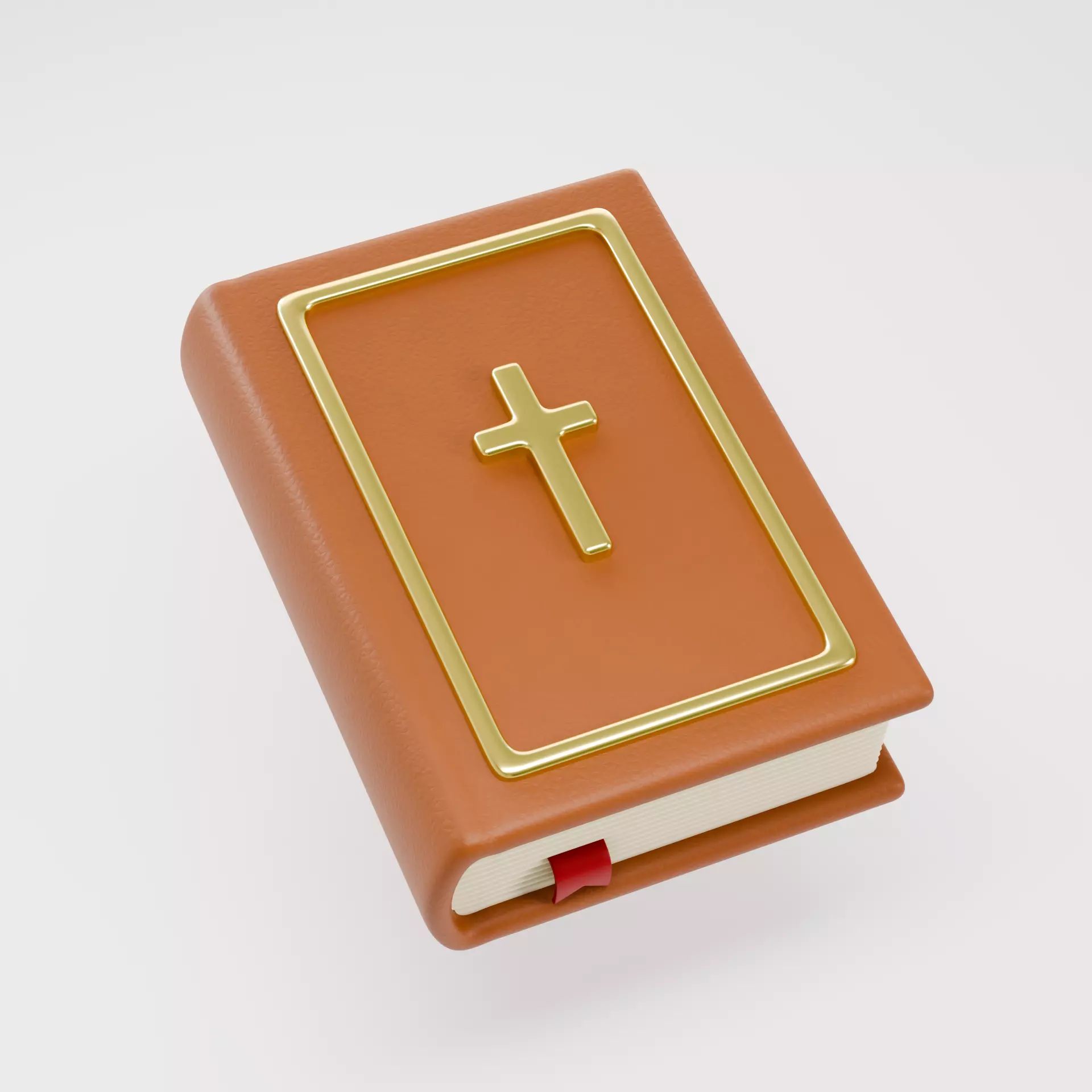 Cute stylized Christian Holy Bible 3D model