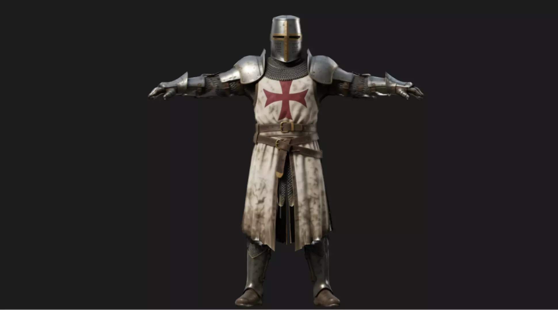 3D model Crusader Warrior Rigged VR / AR / low-poly | CGTrader