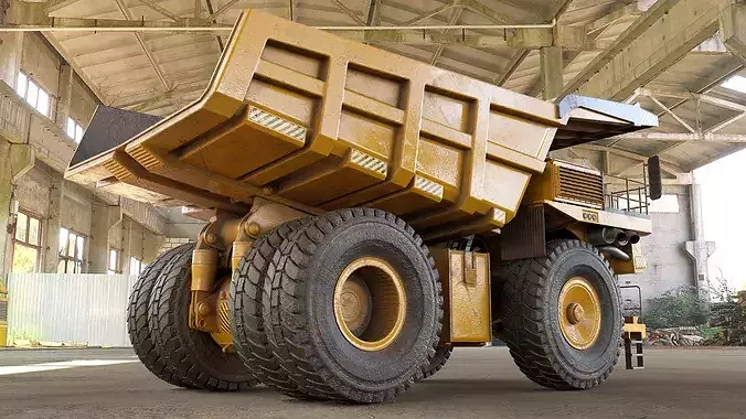 Mining Dump Truck PBR 3D model 3