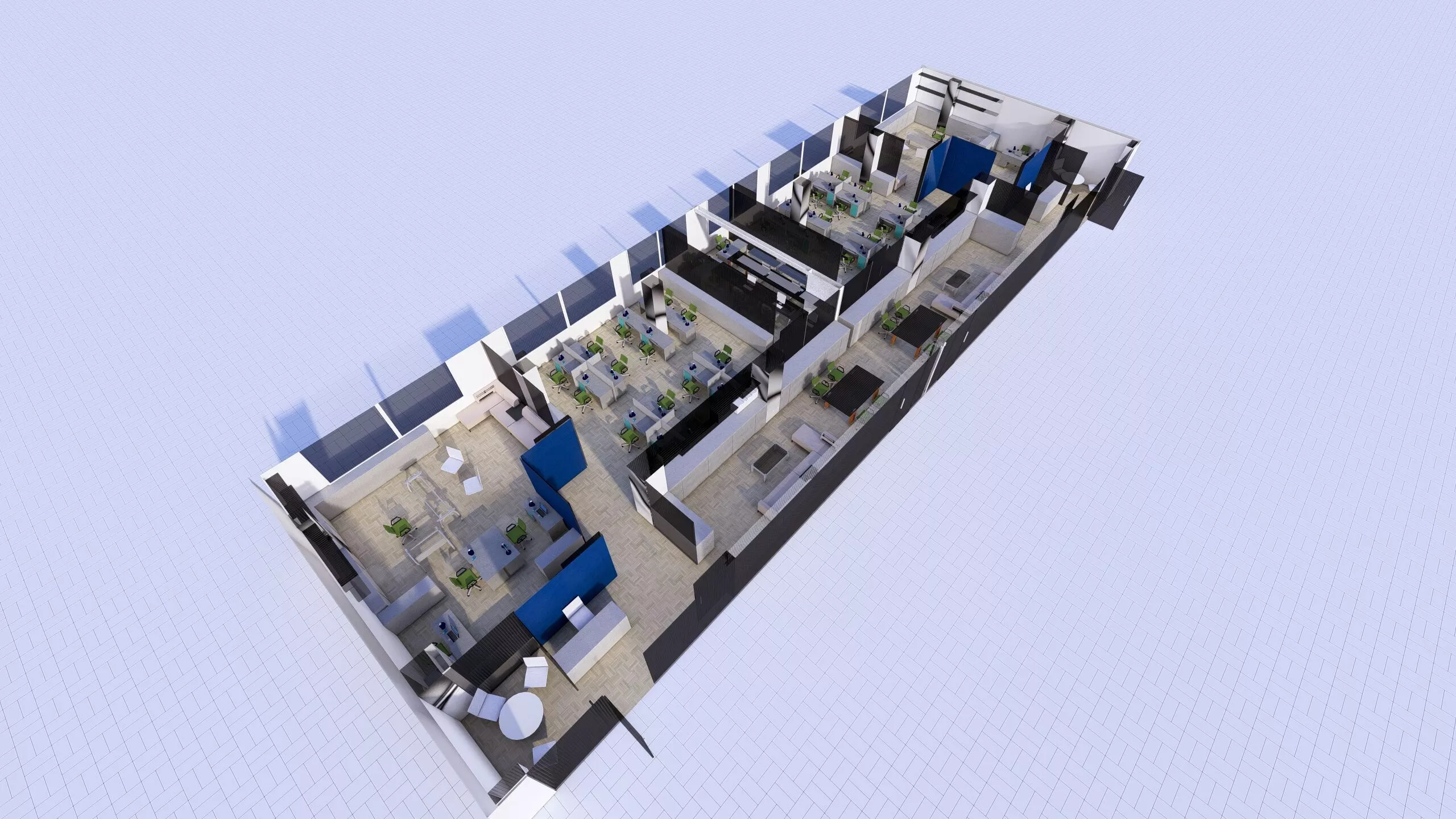Office interior design-Office scenarios 3D model