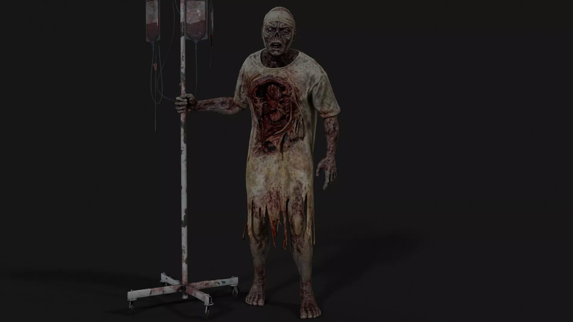 Cardiac Patient - Zombie Hospital Collection Low-poly 3D model