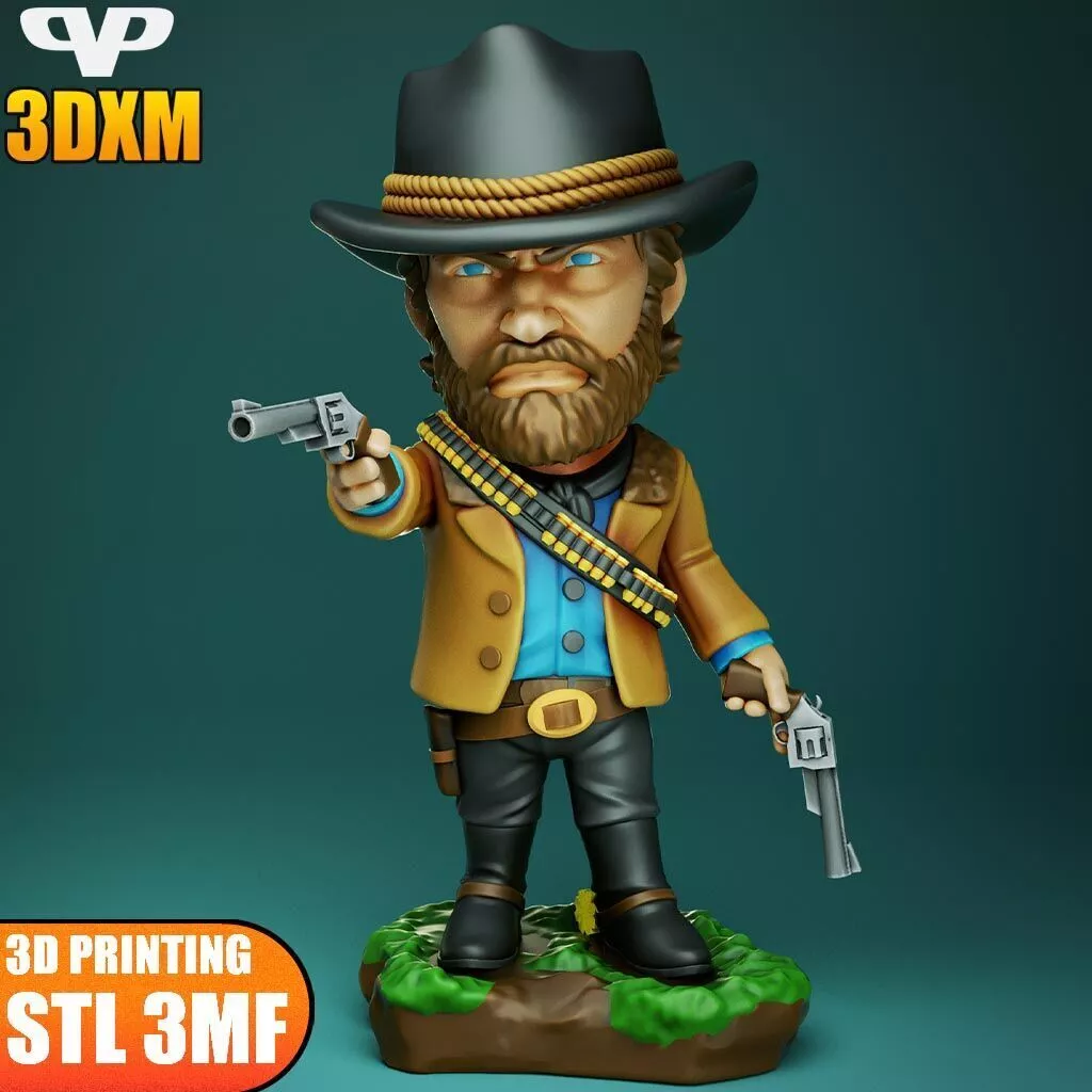 Arthur Morgan Chibi STL 3MF for 3D Printing 3DXM ChibiSTL 3D print model
