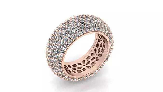 eternity pave setting high jewelry ring