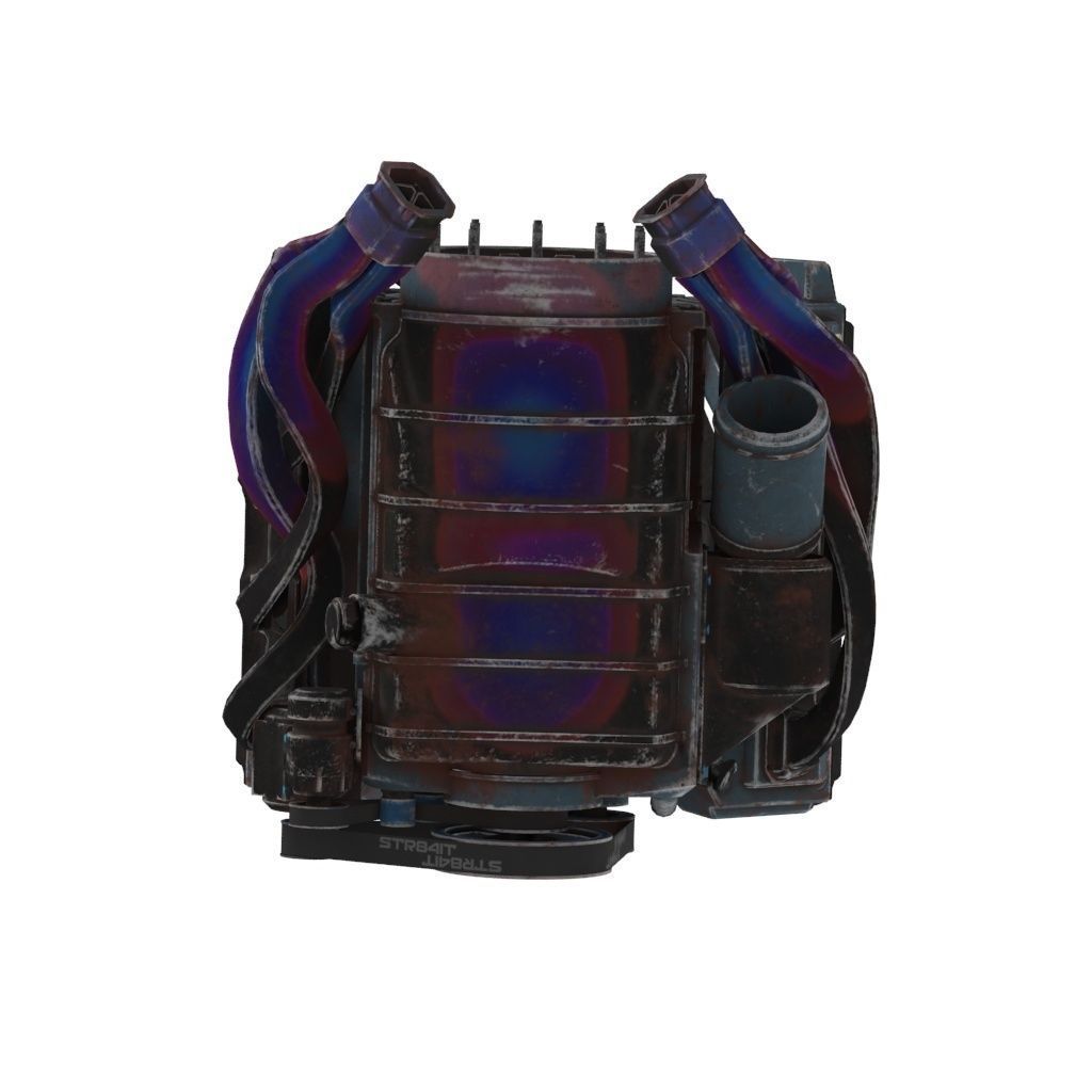 MRAP Engine car Low-poly 3D model_1