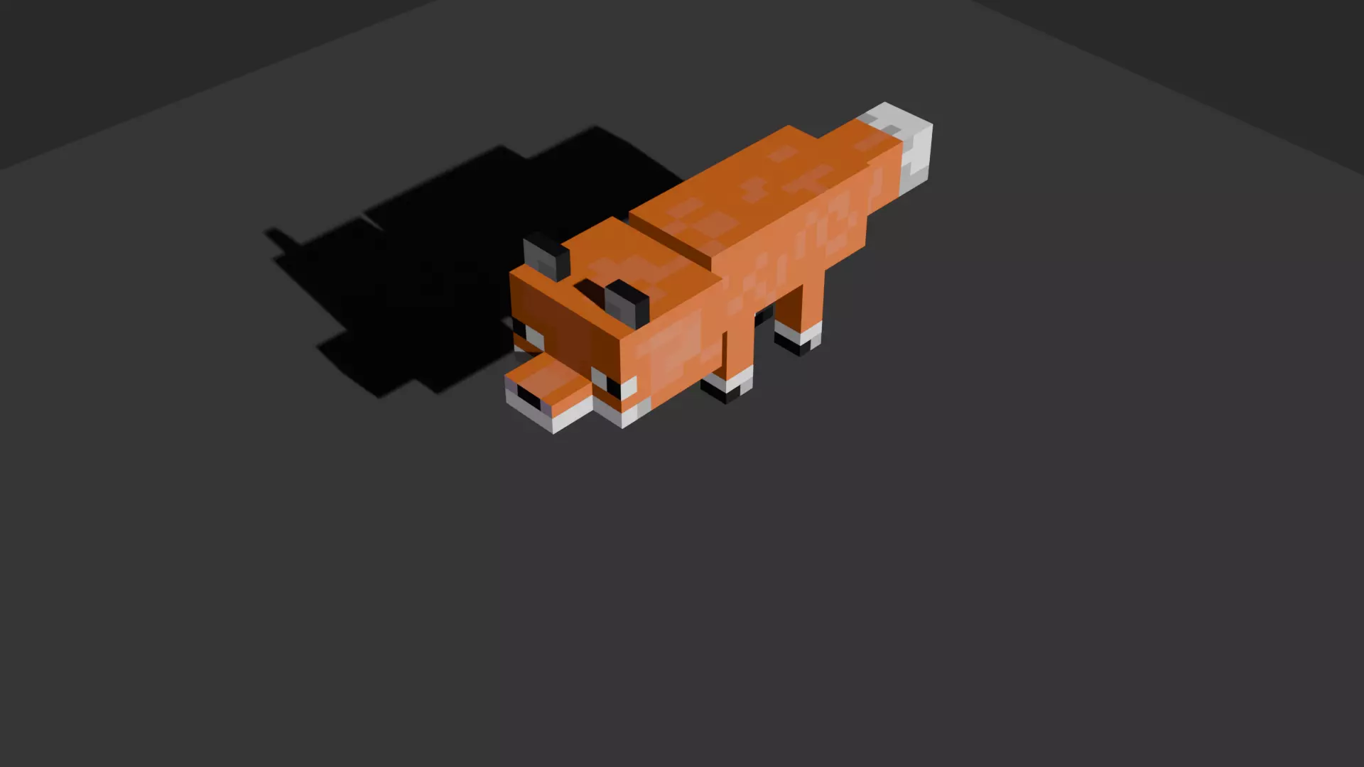 Minecraft Style Red Fox - Stylized Voxel 3D Model 3D print model