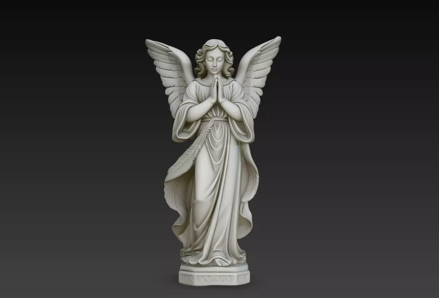 Celestine Veil Guardian Angel Statue STL Model 3D print model