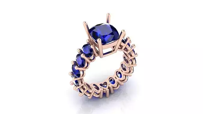 full oval sapphire high jewelry ring 