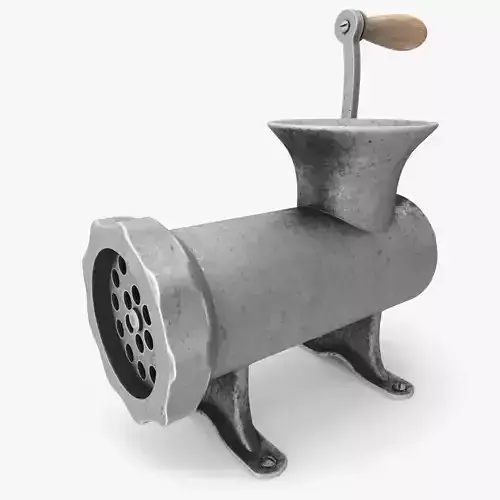 Vintage Meat Grinder Low-poly 3D model