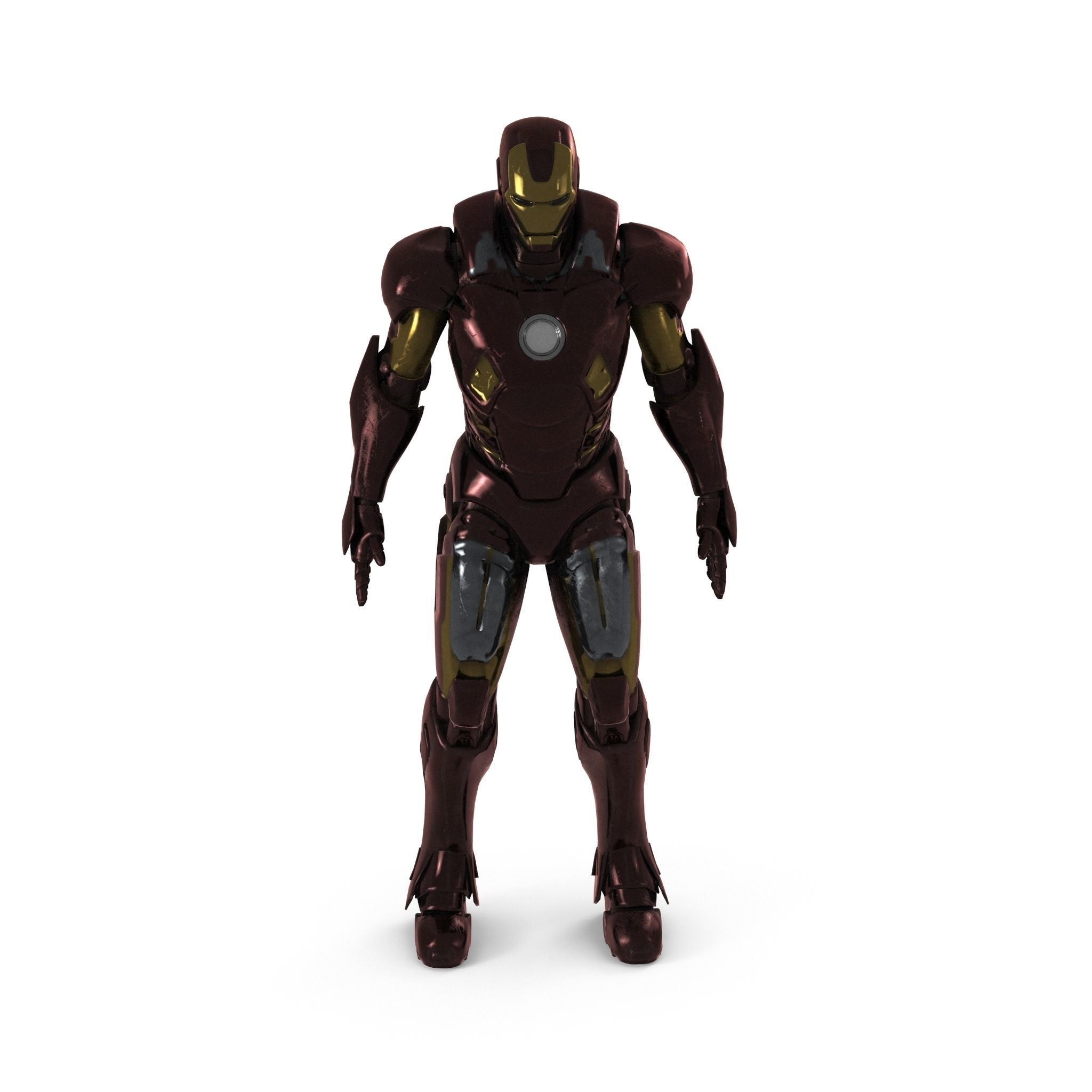 Iron Man Rigged Animated Low-poly 3D model_0