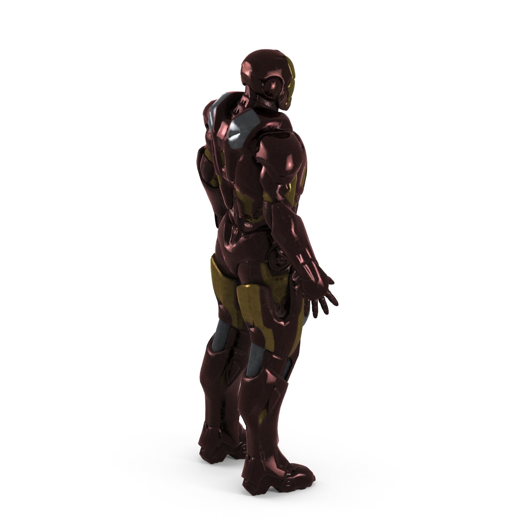Iron Man Rigged Animated Low-poly 3D model_6