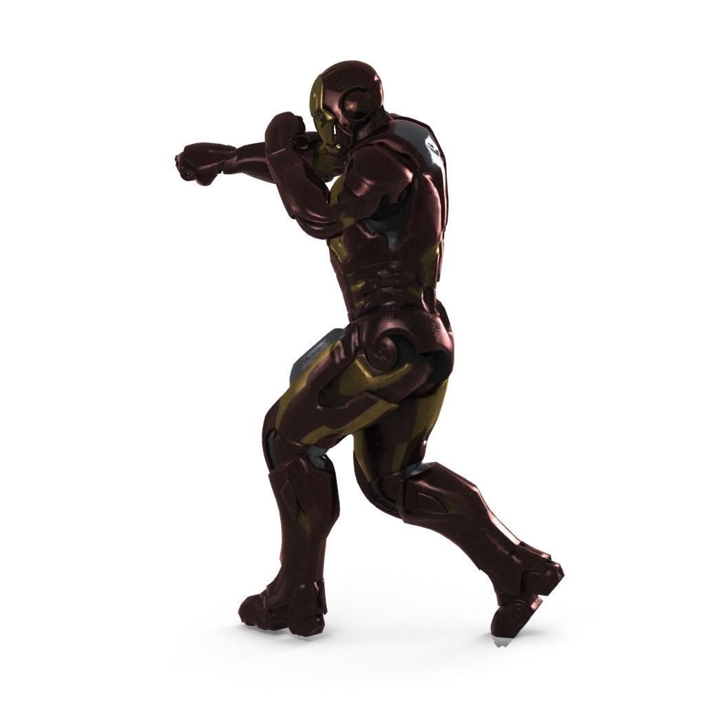Iron Man Rigged Animated Low-poly 3D model_8