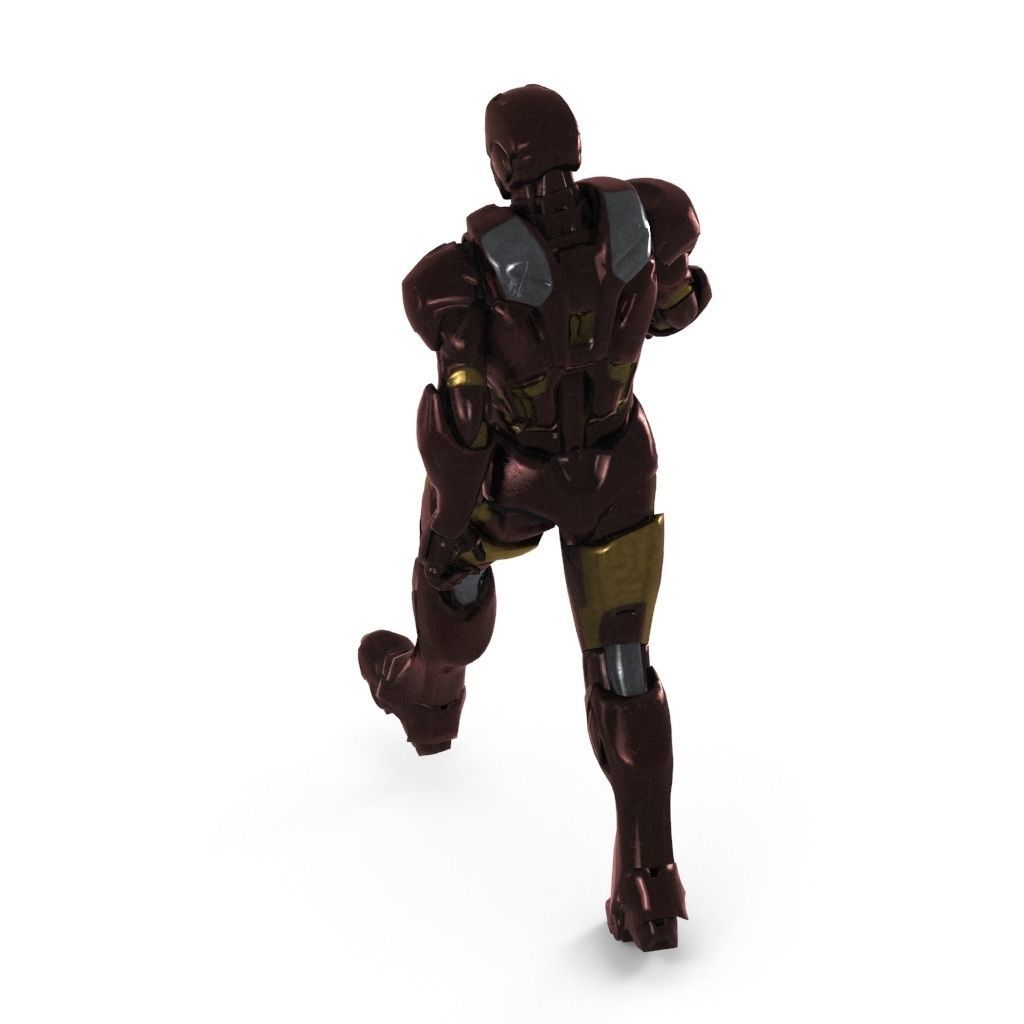 Iron Man Rigged Animated Low-poly 3D model_3