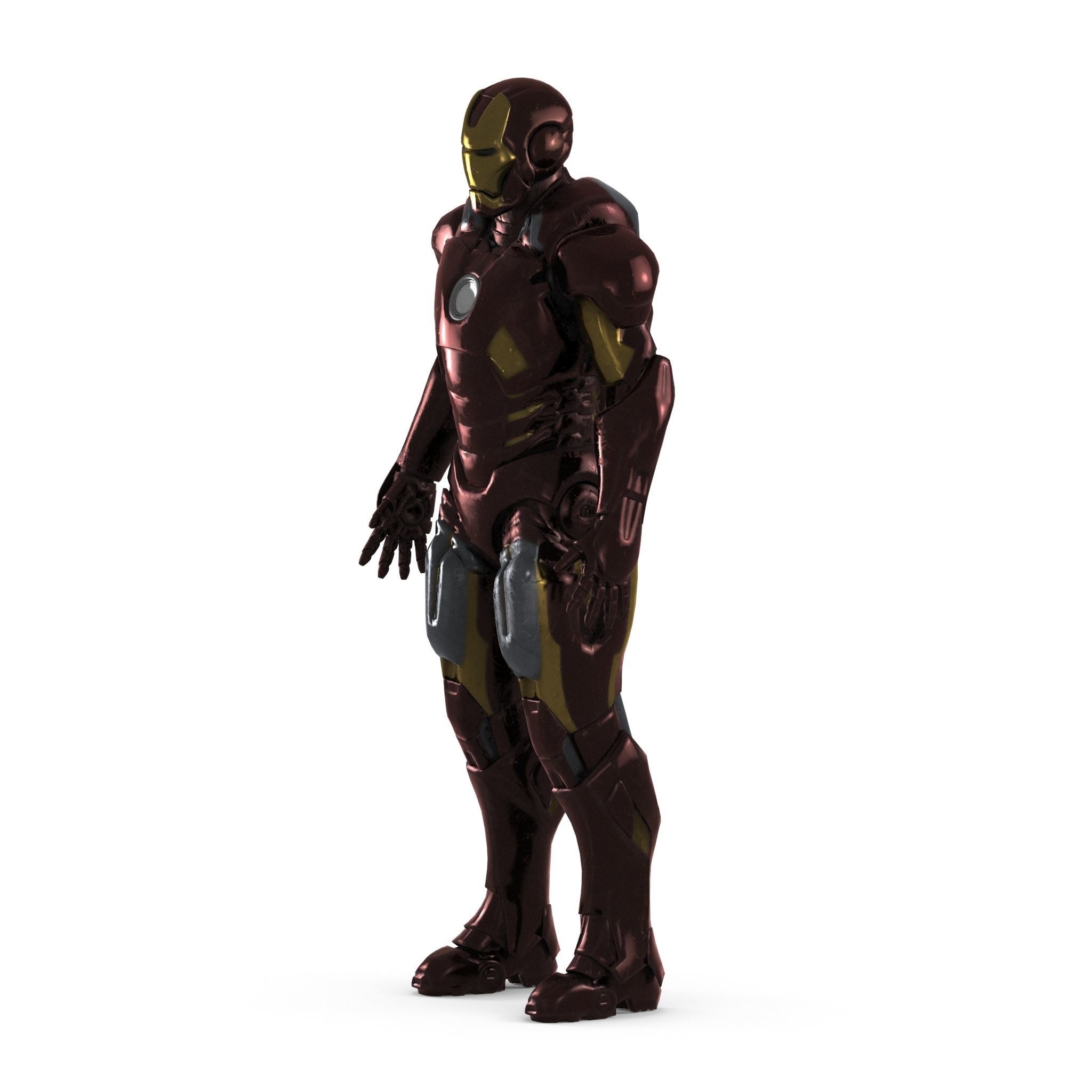 Iron Man Rigged Animated Low-poly 3D model_1