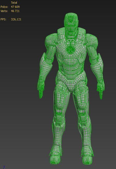 Iron Man Rigged Animated Low-poly 3D model_7