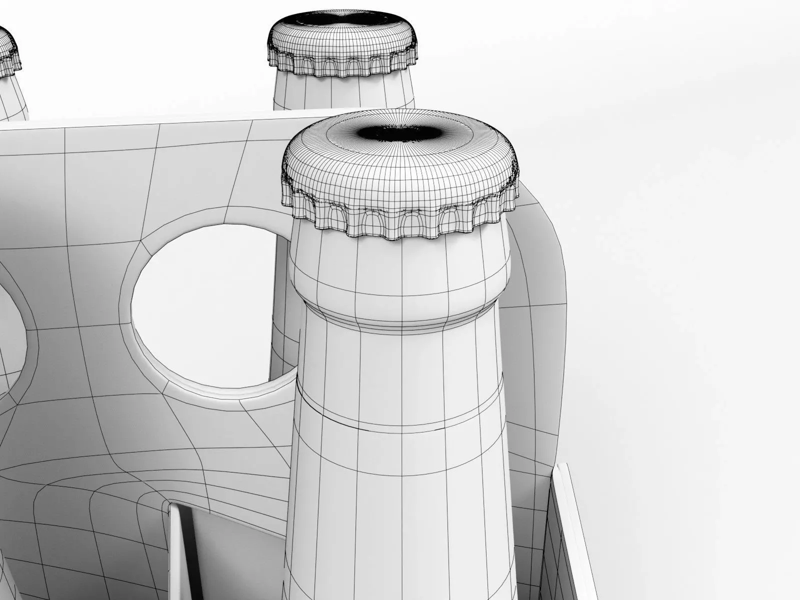 4 Pack and 6 Pack 330ml Beer Carriers 3D model_9