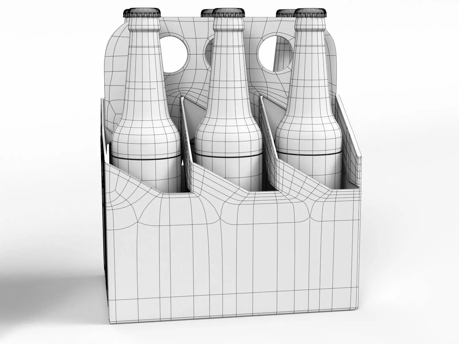 4 Pack and 6 Pack 330ml Beer Carriers 3D model_5