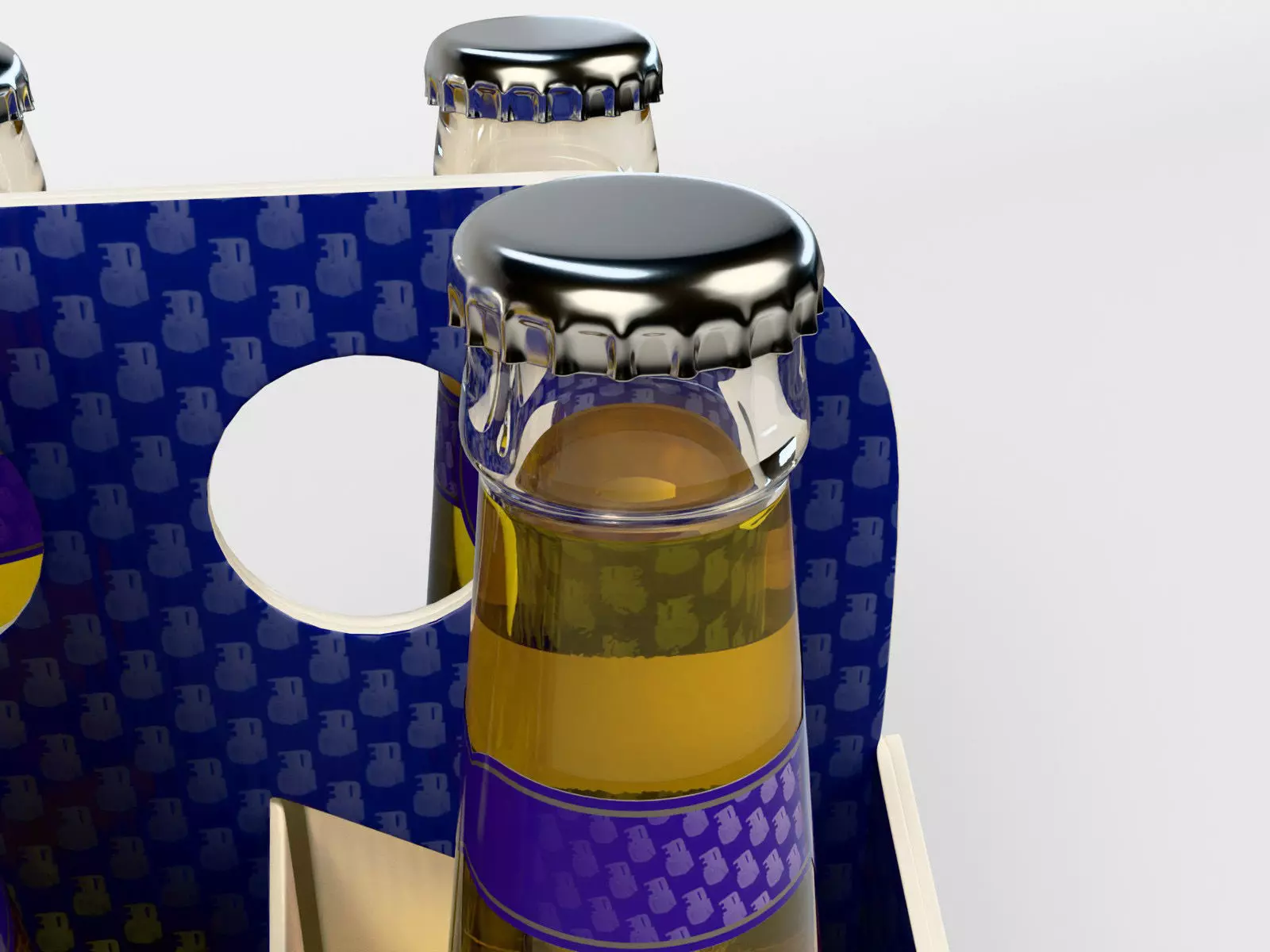 4 Pack and 6 Pack 330ml Beer Carriers 3D model_8
