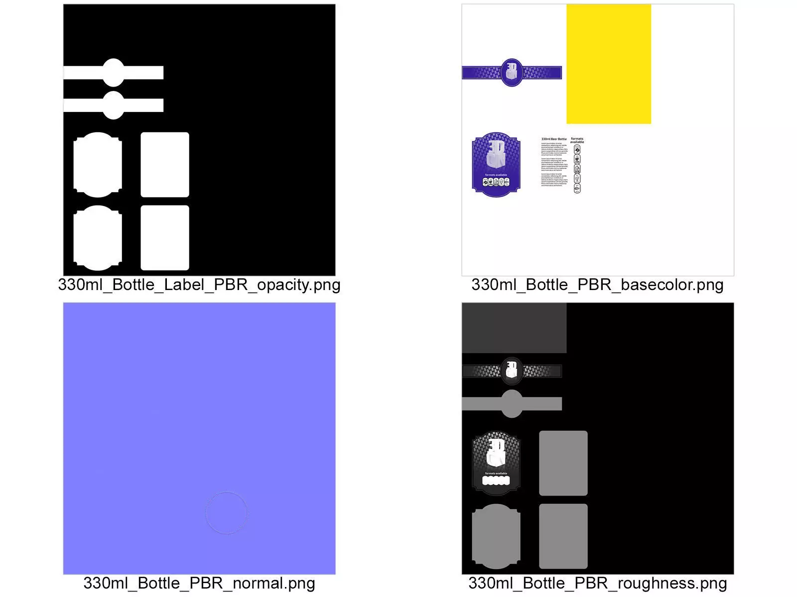 4 Pack and 6 Pack 330ml Beer Carriers 3D model_14